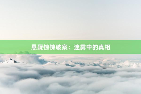 悬疑惊悚破案:迷雾中的真相